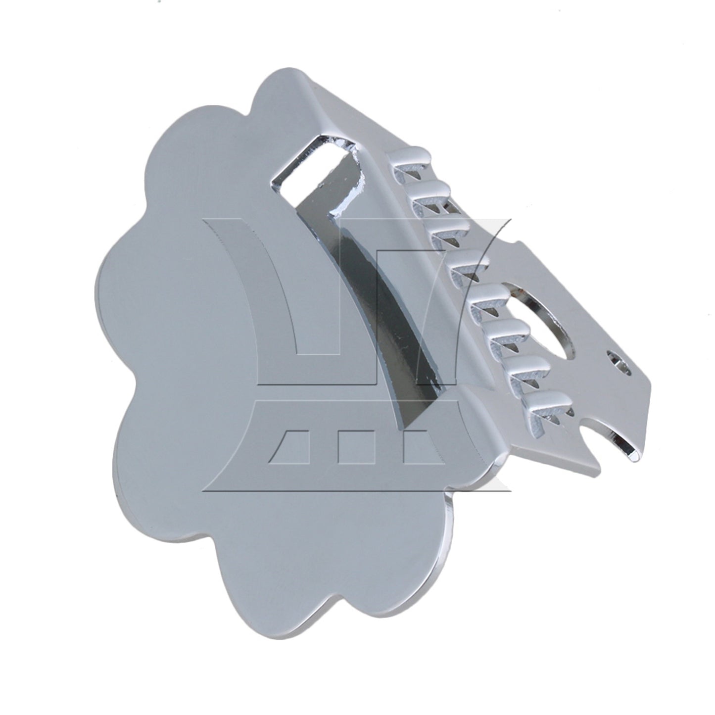 8-String Silver Zinc Alloy Mandolin Tailpiece Replacement 60 x 50mm BQLZR