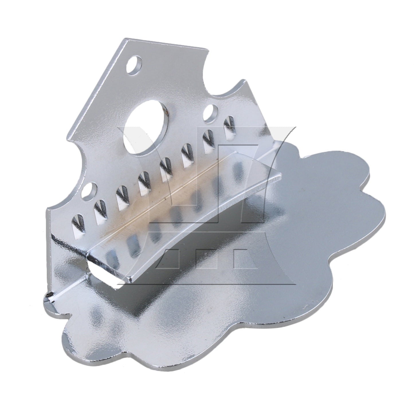 8-String Silver Zinc Alloy Mandolin Tailpiece Replacement 60 x 50mm BQLZR