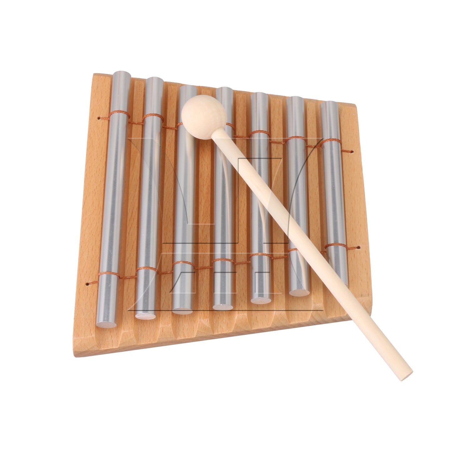 7 Tone Wooden Percussion Chime Mallet 7 Aluminum Tube Musical