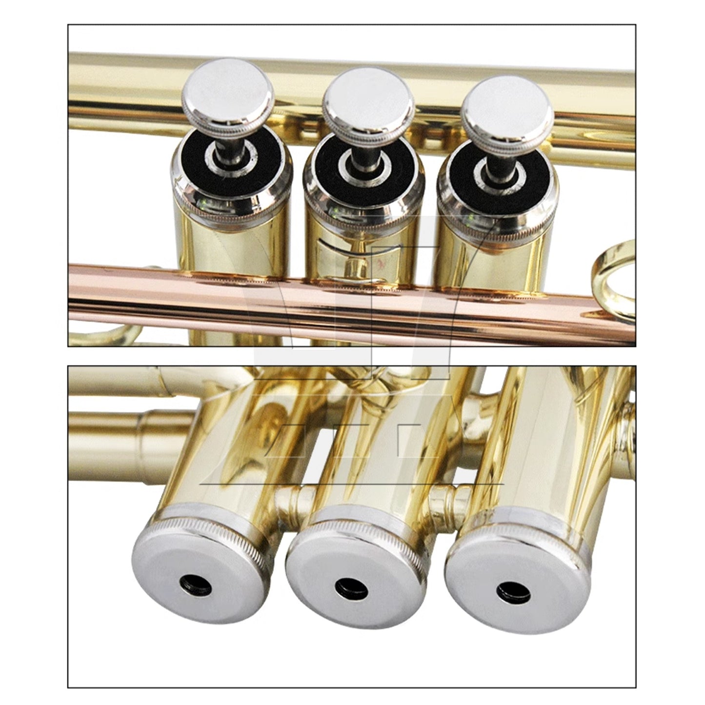 3 Pieces BQLZR Silver Color Copper Trumpet Botton Valve Piston Screw Cap