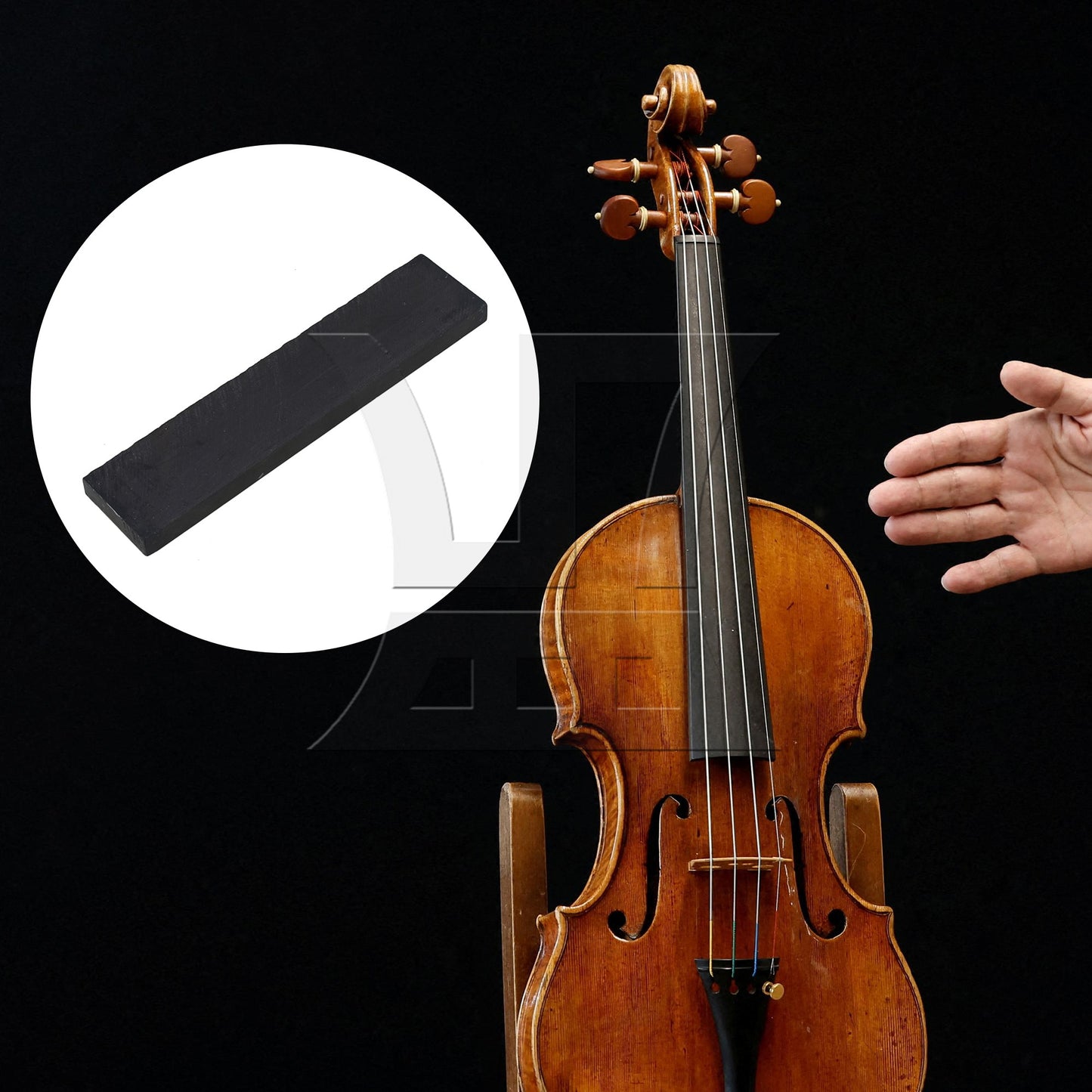 200mm Length Black Ebony Wood Guitar Instruments Parts Woodworking Timber