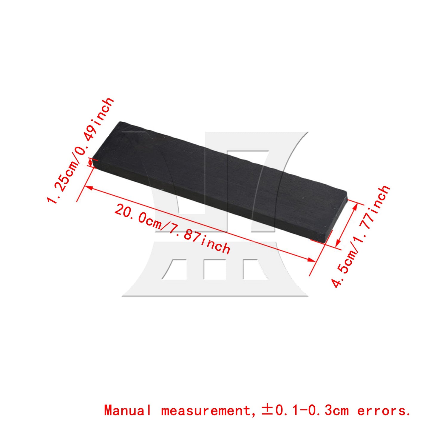 200mm Length Black Ebony Wood Guitar Instruments Parts Woodworking Timber