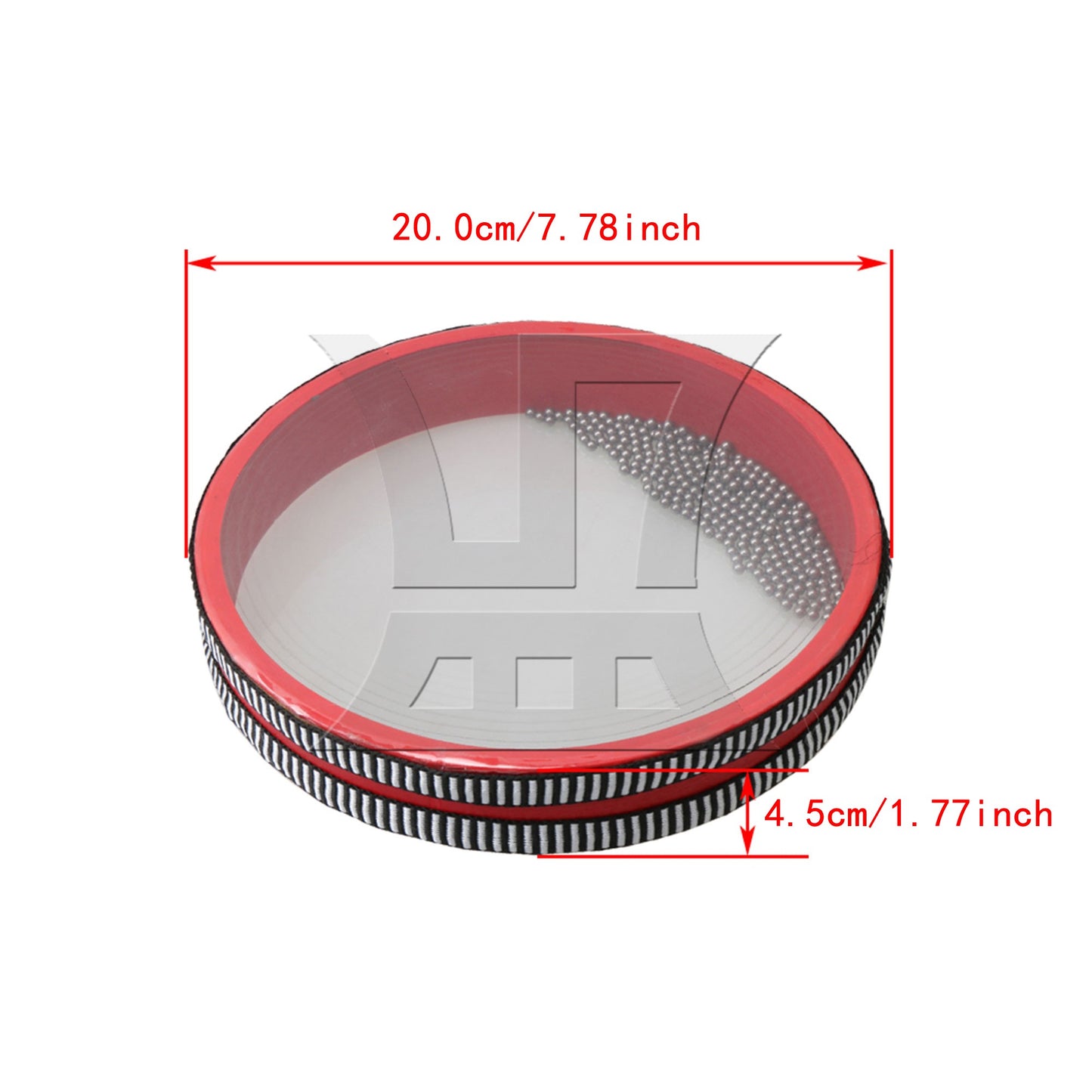 8 Inch Red Wood Ocean Wave Drum Sea Sound Musical Toy for Kid Party Game