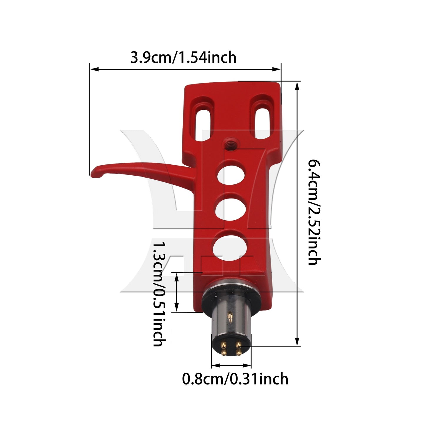 Turntable Cartridge H-4 Headshell with Headshell Wire for Phonograph Red