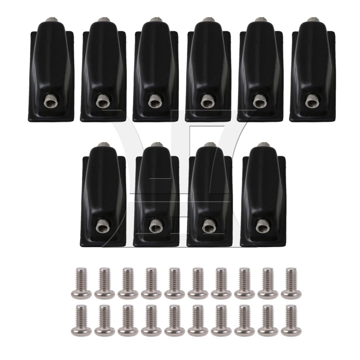 Silver Metal Single End Tom Drum Lugs without Mounting Screws Set of 5