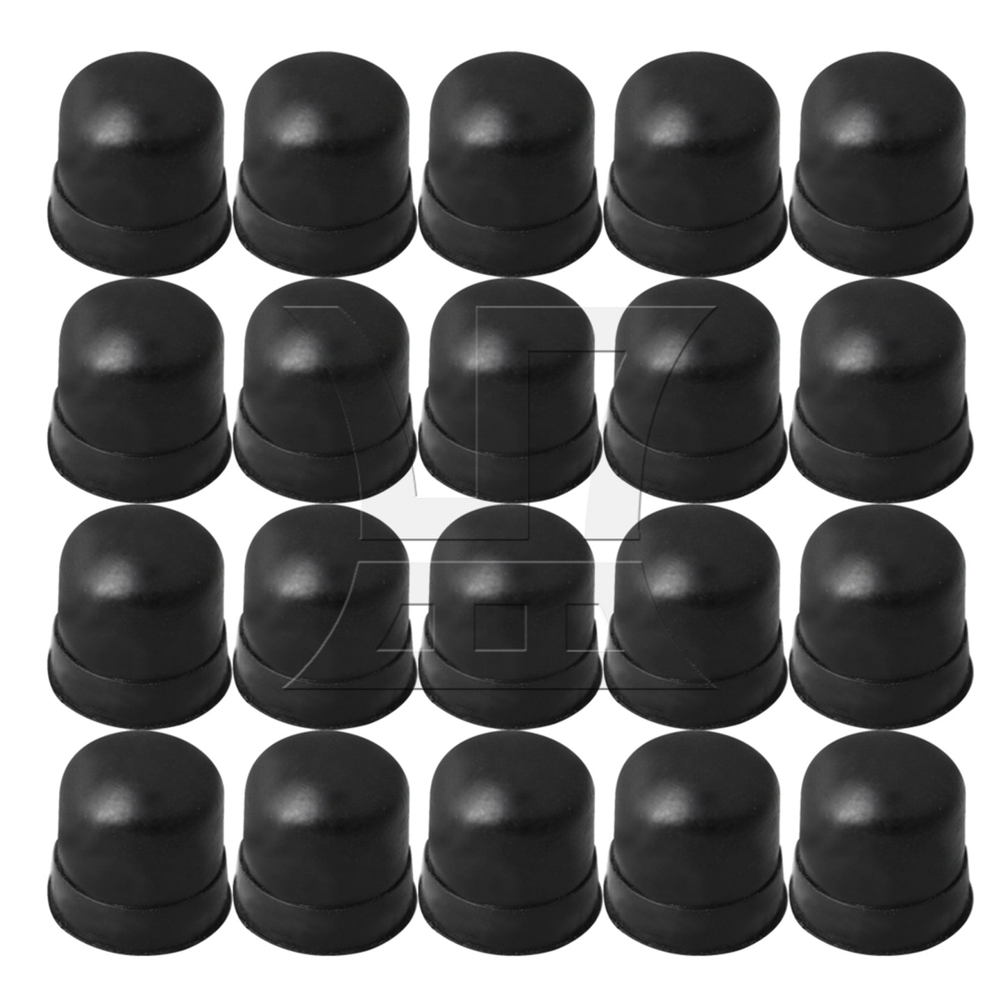20PCS Black Trombone Slide Rubber End Tip Bumper for Trombone Repair Accessory