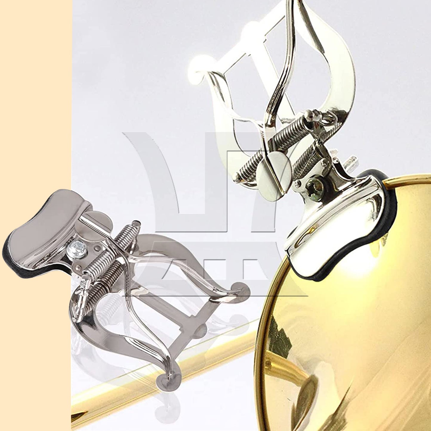 Plating Baritone Trombone Euphonium Stand with File Folder for Music Book Clip