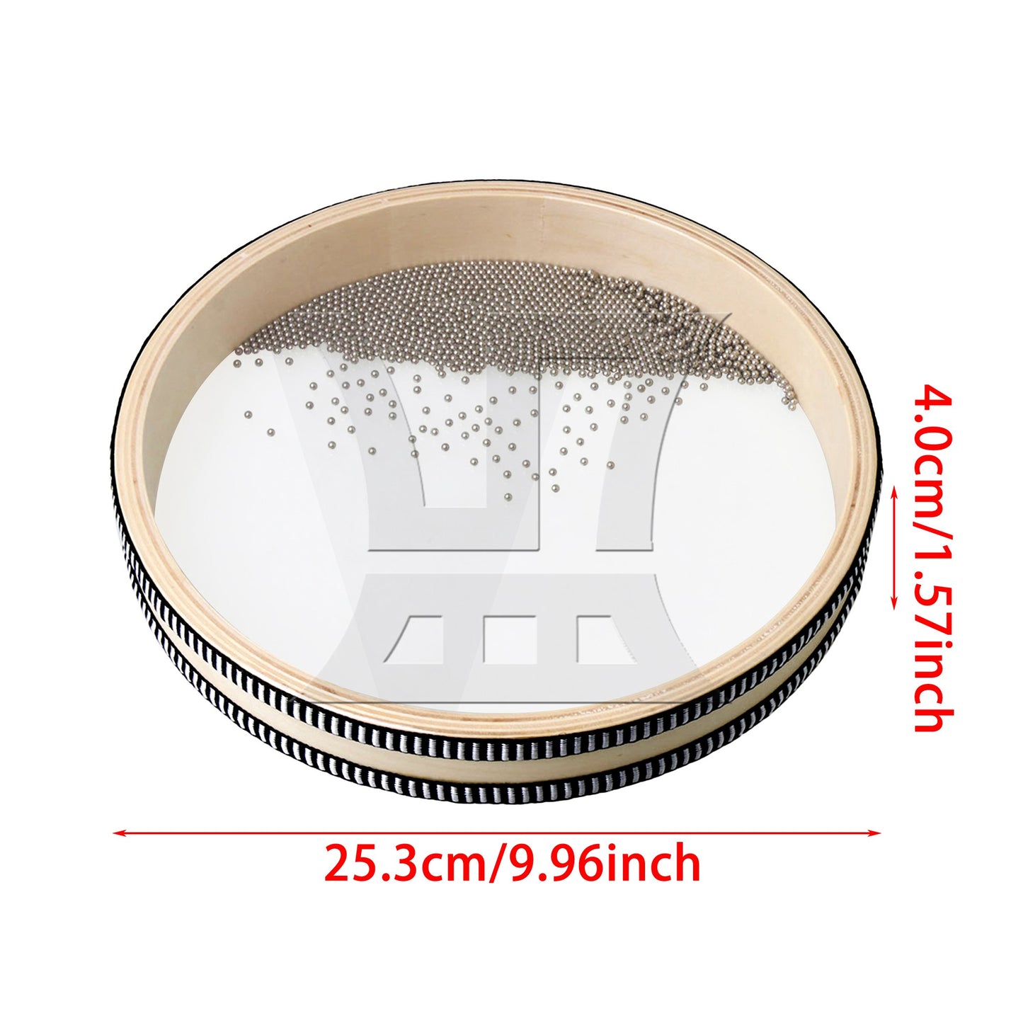 10" Wave Bead Ocean Drum Natural Color Musical Instrument Percussion