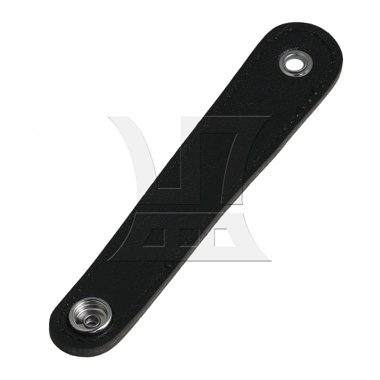 2pcs 10cm Hole Distance Black Faux Leather Adjustable Accordion Bellows Straps