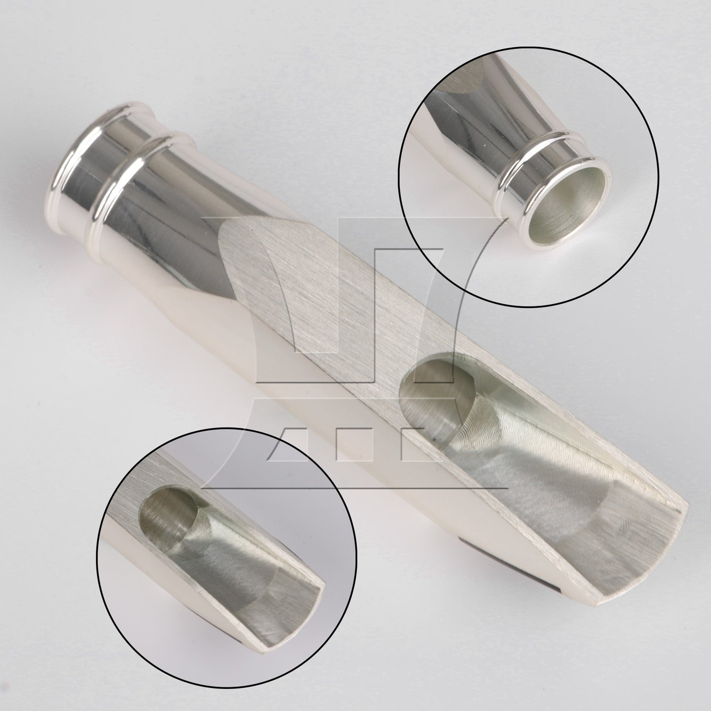 Silver-Plated Alto Sax Eb Mouthpiece 9# Music Instrument w/ PU Leather Cap