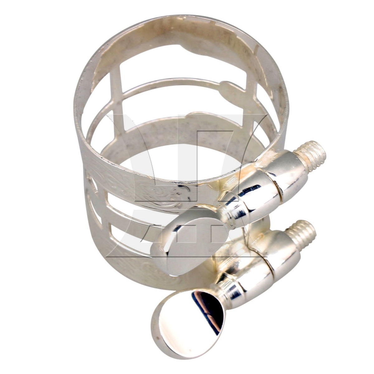 27mm Silver Plating Metal Alto Saxophone Ligature for Bakelite Mouthpieces