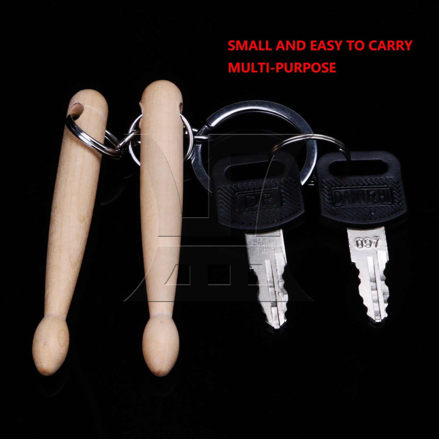 Mini Collectible Wooden Drumstick Keychain Keyring For Special Musiclily Gift