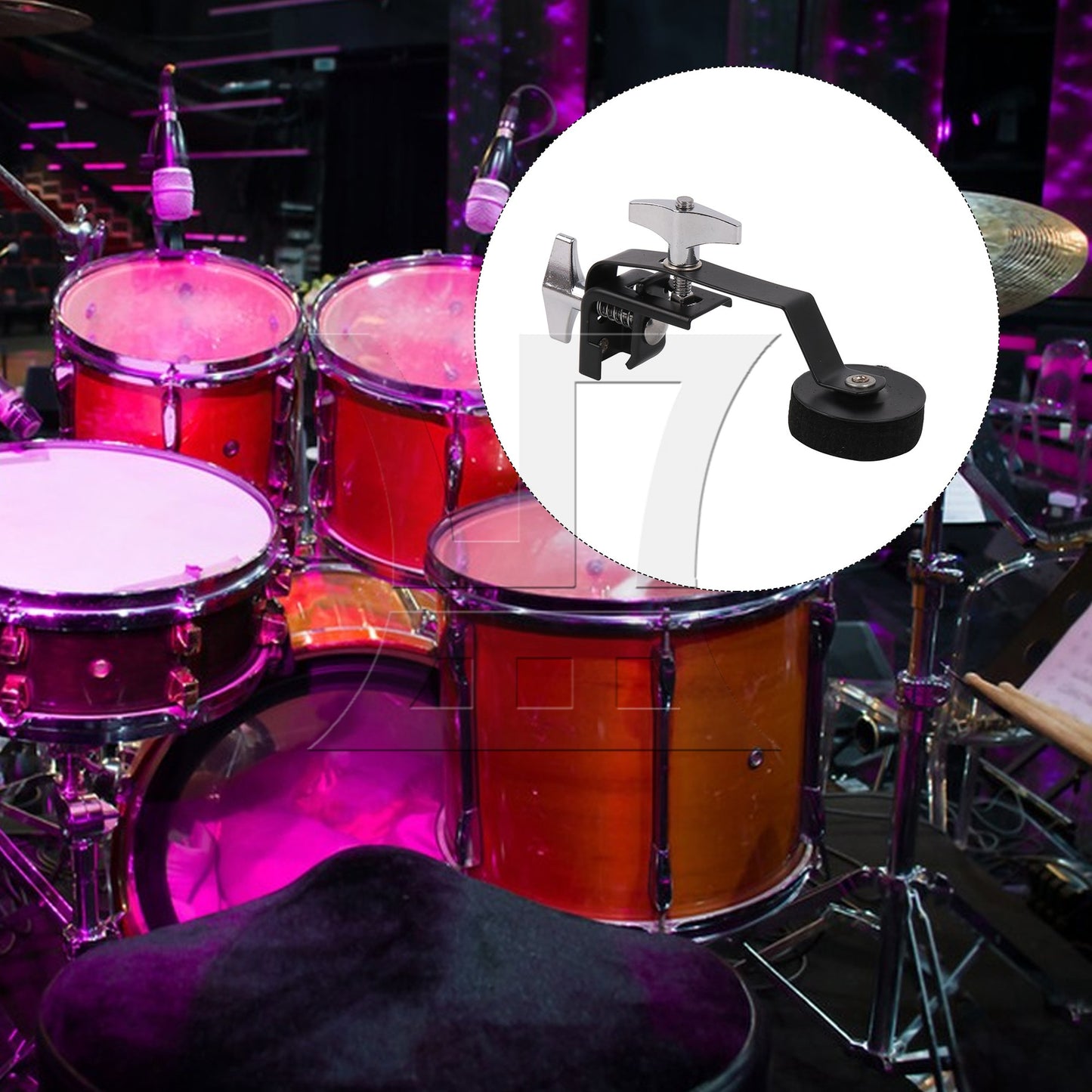 Tone Control Mute Silencer for Vintage & Modern Snares Drum Black 1.57" Part
