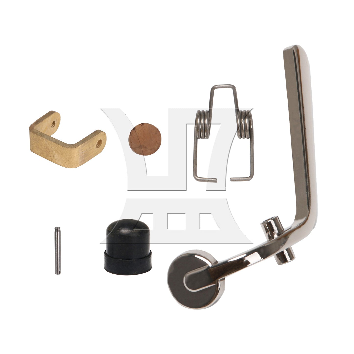 Trombone Water Key Complete Set with Spit Valve Cork Pad for Trombone Parts