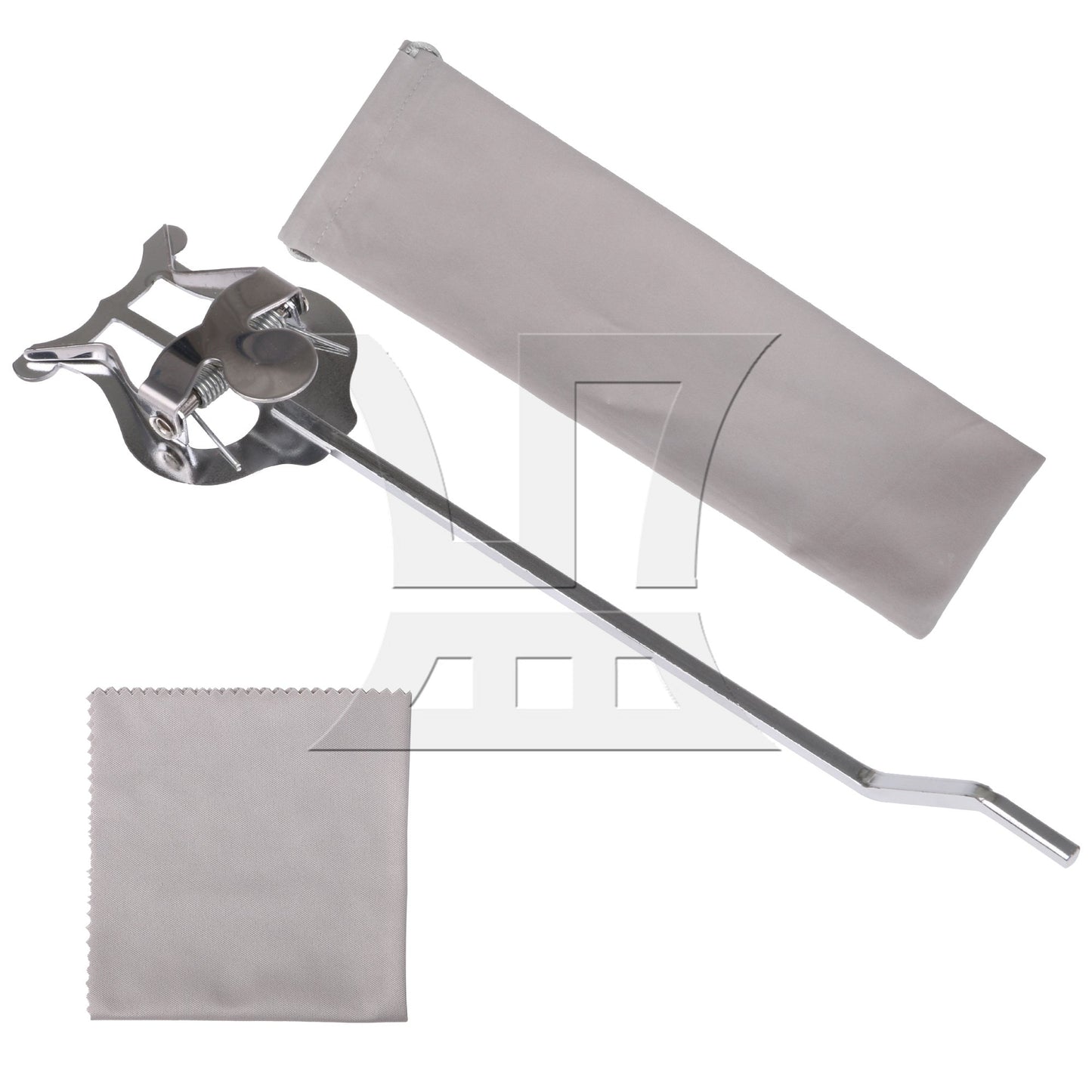 Silver Clamp-On Holder Marching Lyre for Horn Instrument 4x4 mm Square Jack