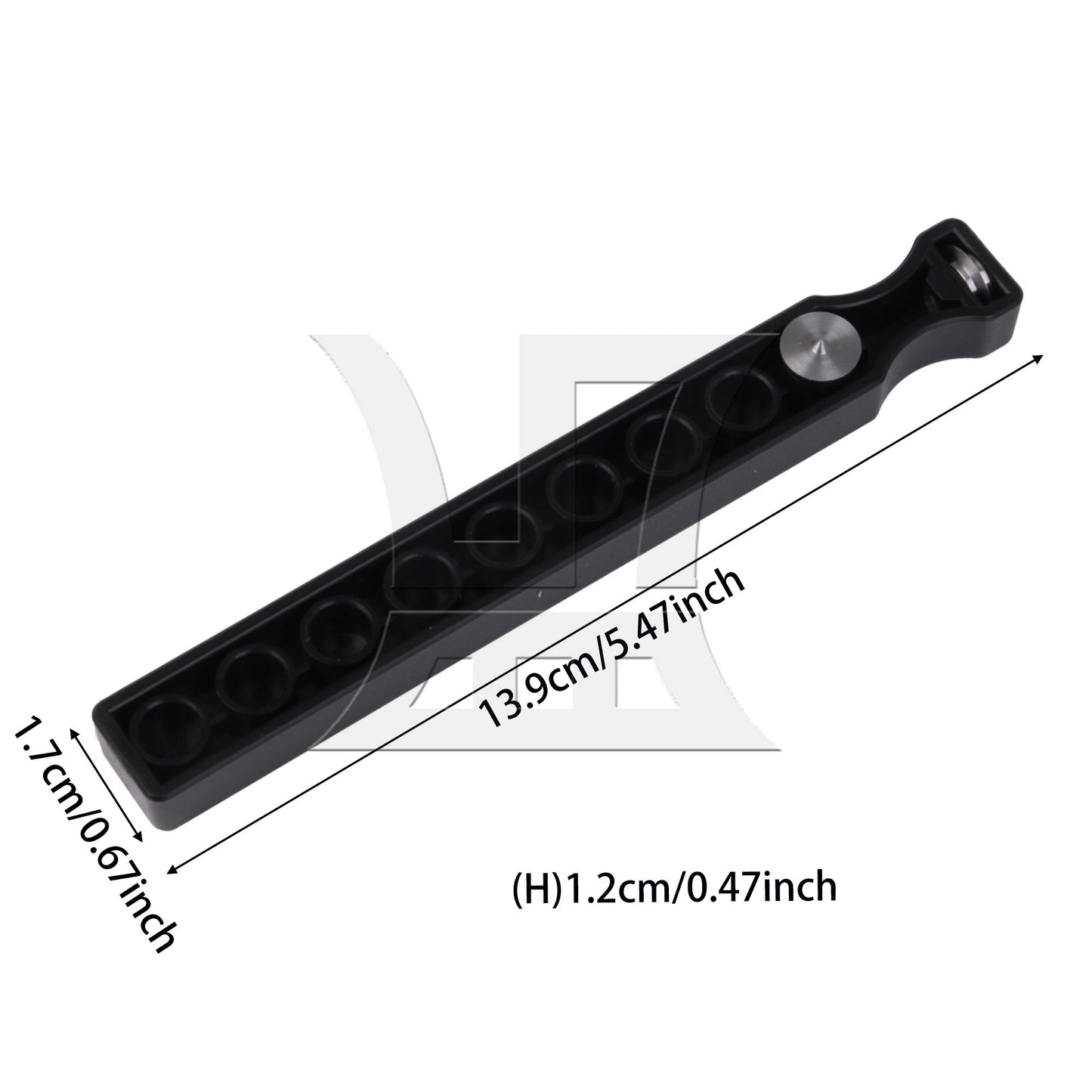 Bass Drum Head Port Punch Tool 2-10inch Hole for Percussion 139x17x12mm Black