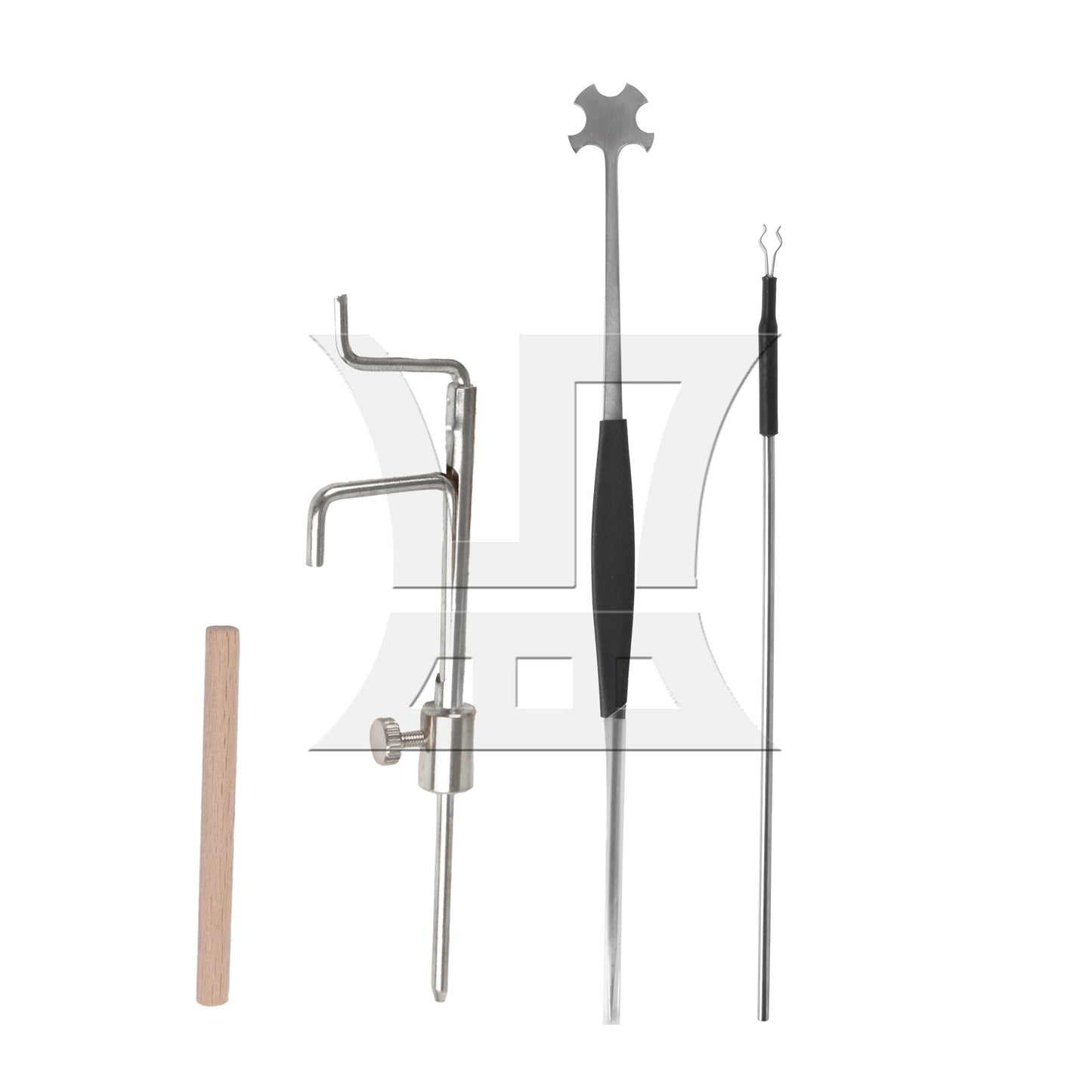 4 Pieces S Style Sound Post Setter for Violin Luthier Install Repair Tool Set