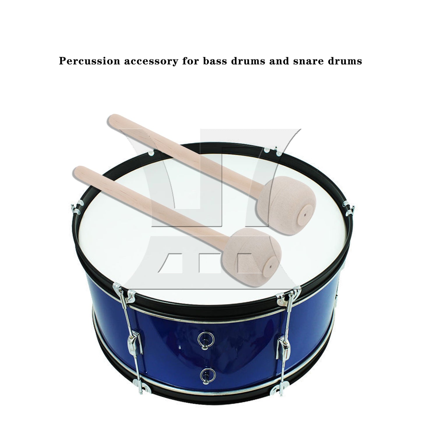 2 Pieces Felt Drum Stick 13 Inch Mallet Wooden Handle Stick for Band Accessory