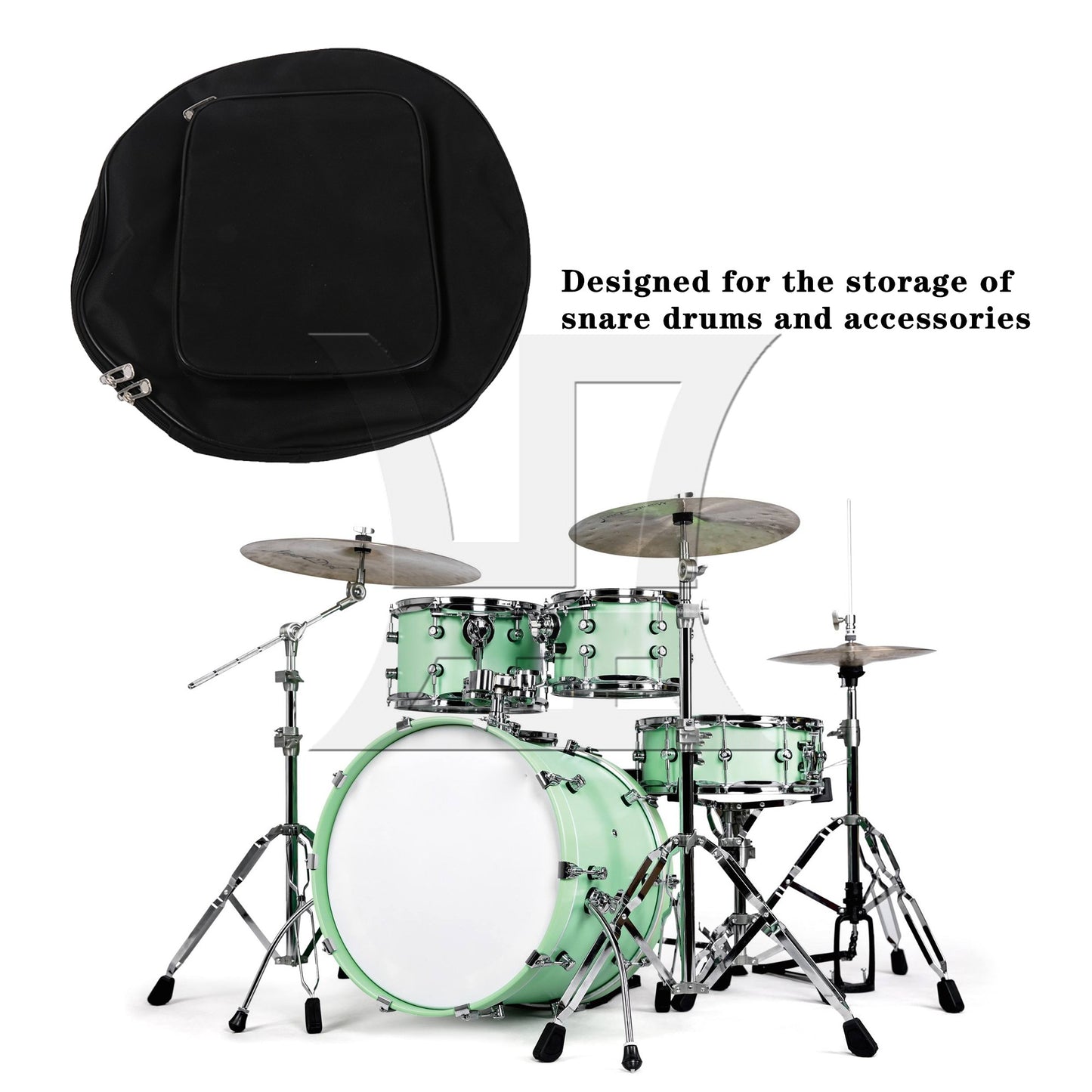 16.14x7.09 Inch Protable Snare Drum Bag Drum Case Adjustable Shoulder Straps