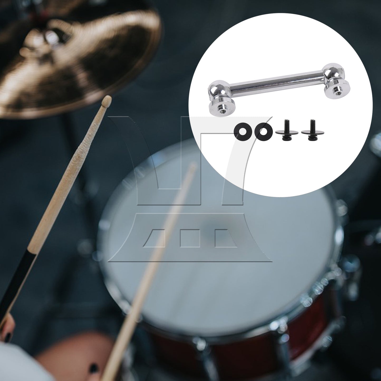 BQLZR Drum Lug Double End Set for Percussion Snare 3.15 Inch with Mounting Screws