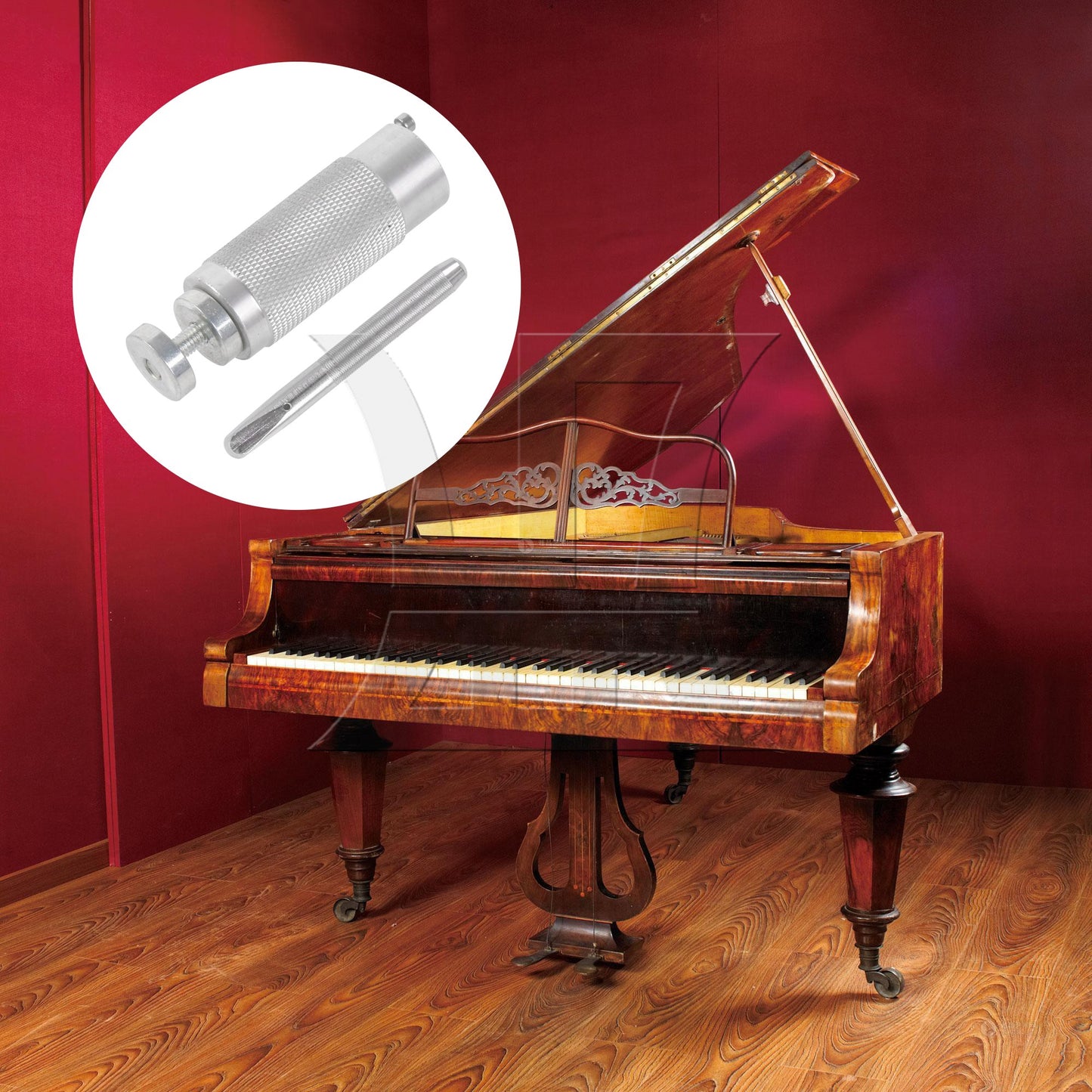 Piano Chord Change Tuning Tool 3 Circle Semi Metal String Winder Repair Set