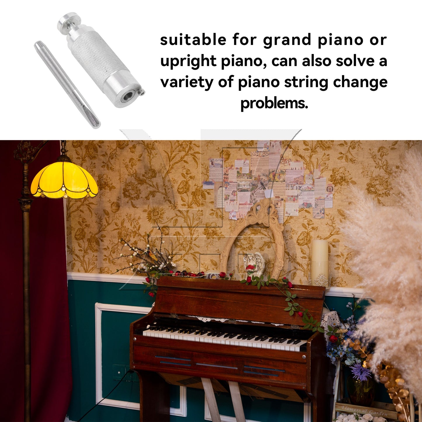 Piano Chord Change Tuning Tool 3 Circle Semi Metal String Winder Repair Set