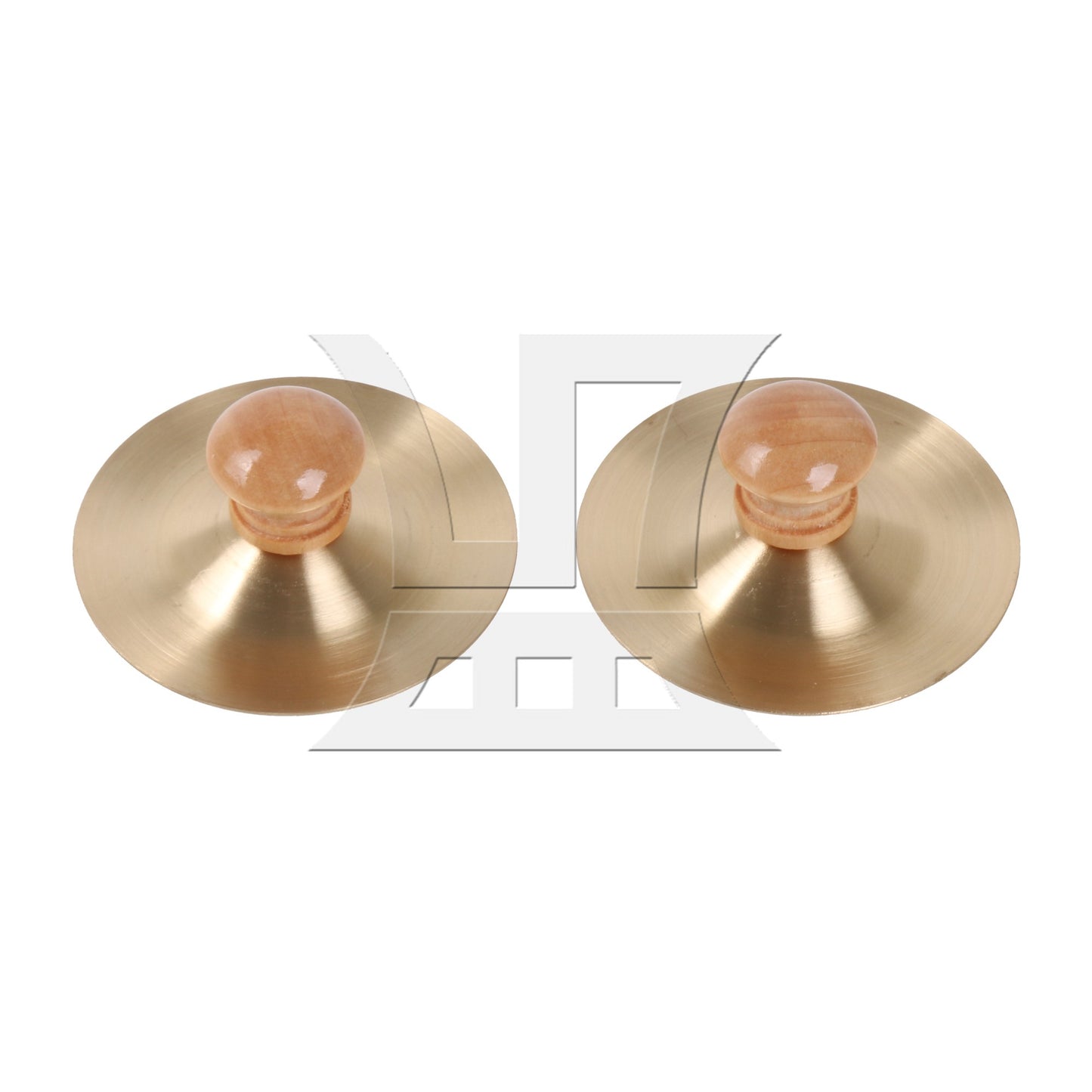 2 Pieces Mini Belly Dance Finger Hand Cymbals for Party 3.54 Inch Dia Golden