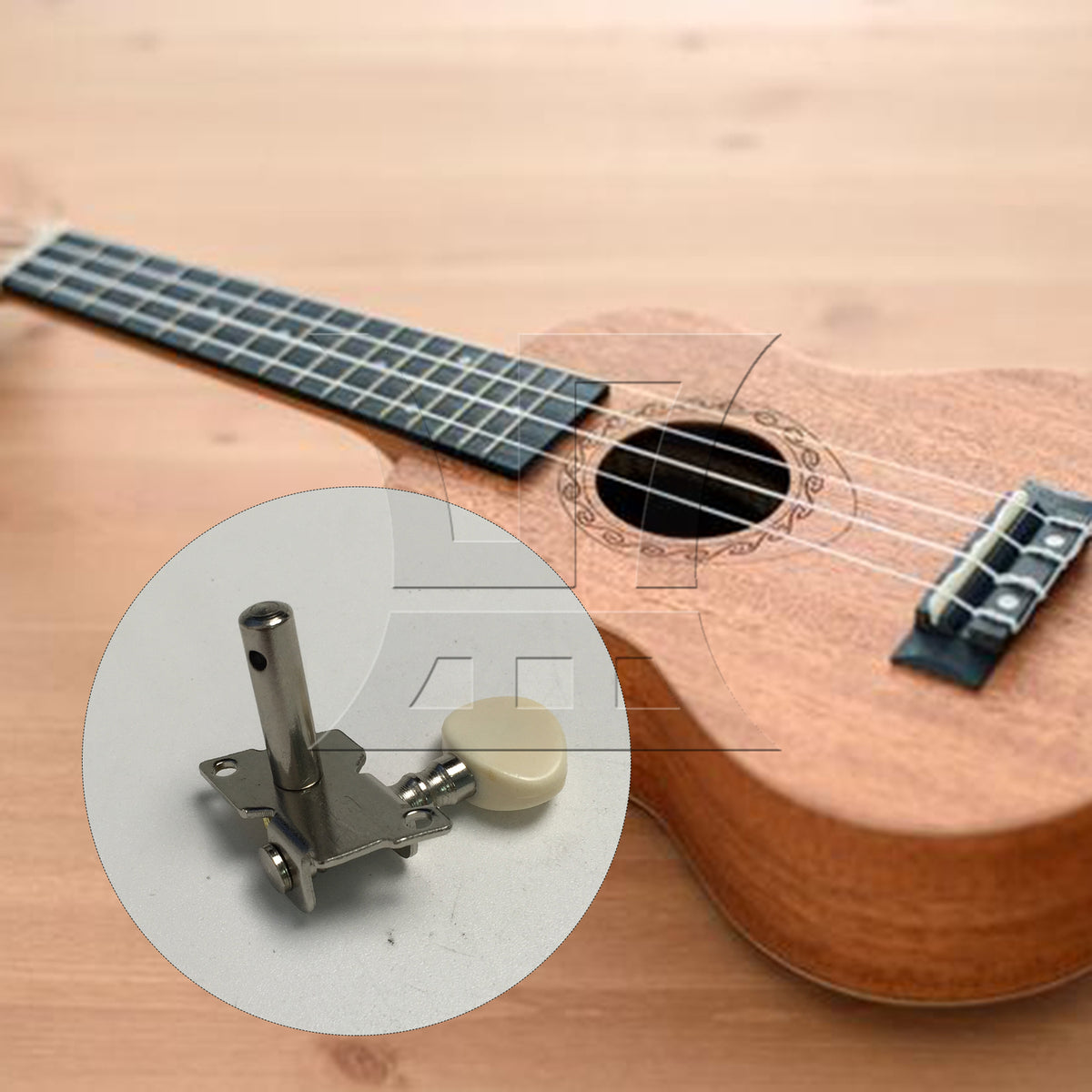 BQLZR 1pc Ukulele Tuning Peg Right Chrome for Professional Practice Instrument Accessories