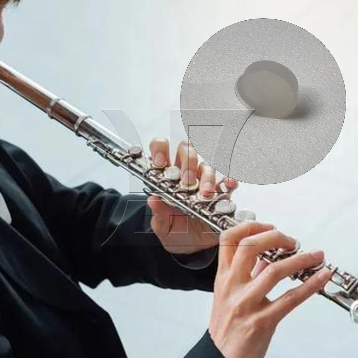 BQLZR 1pc Flute Sound Hole Plug White For Flute Playing Accessories