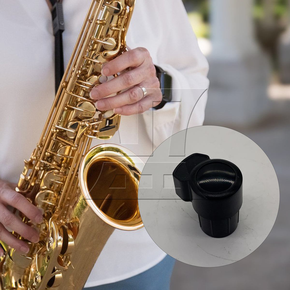BQLZR 1pc Alto Saxophone End Cap Plug Saxophone Instrument Bent Neck Plug Plug Accessories