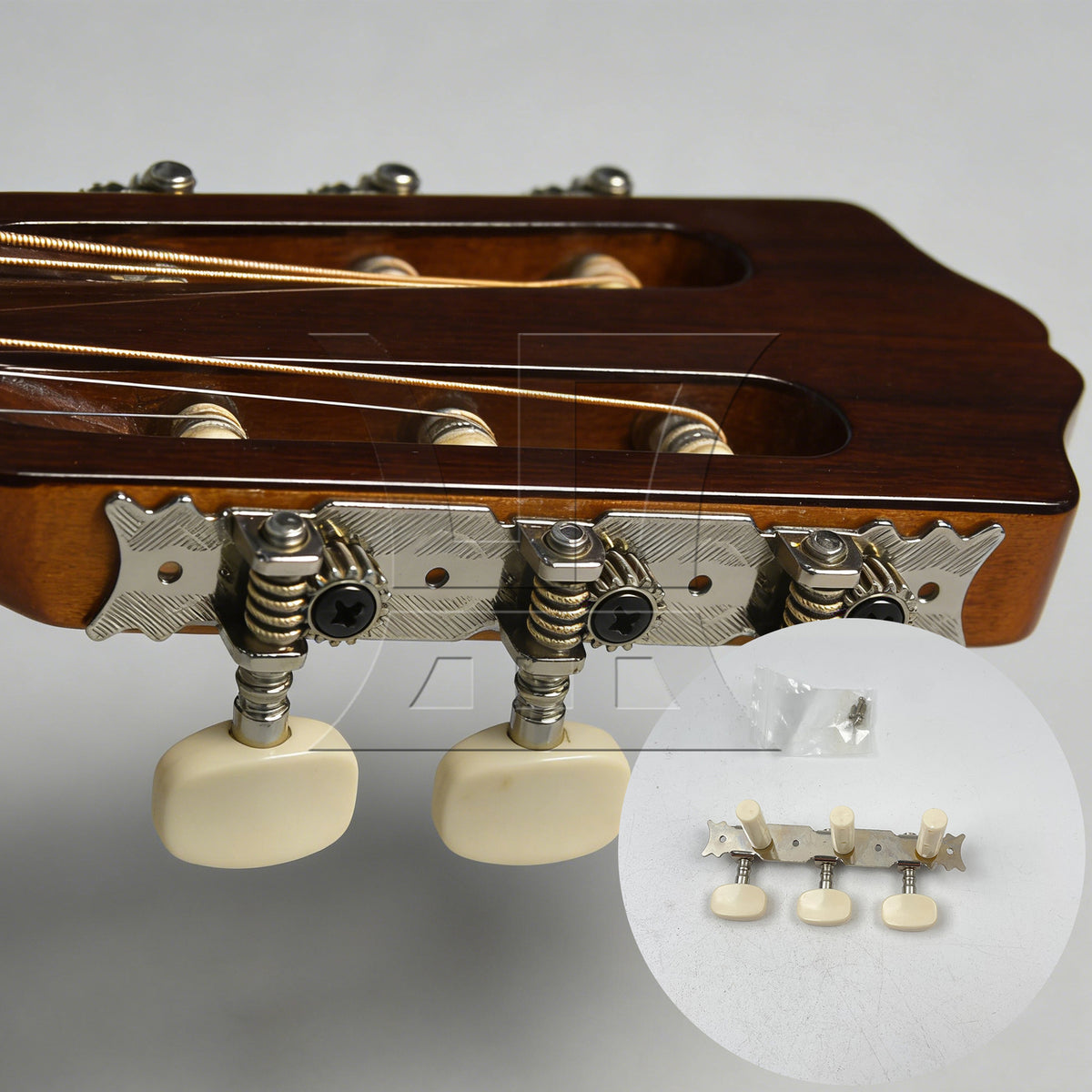 BQLZR 1pc Classical Guitar Tuning Peg White 3R Classical Guitar Winder Buttons