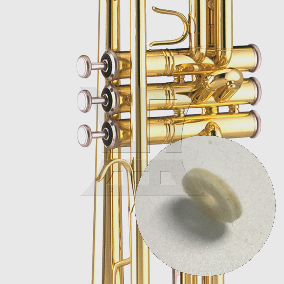 BQLZR 1pc Trumpet White Felt Washer White Pads Felt Gaskets