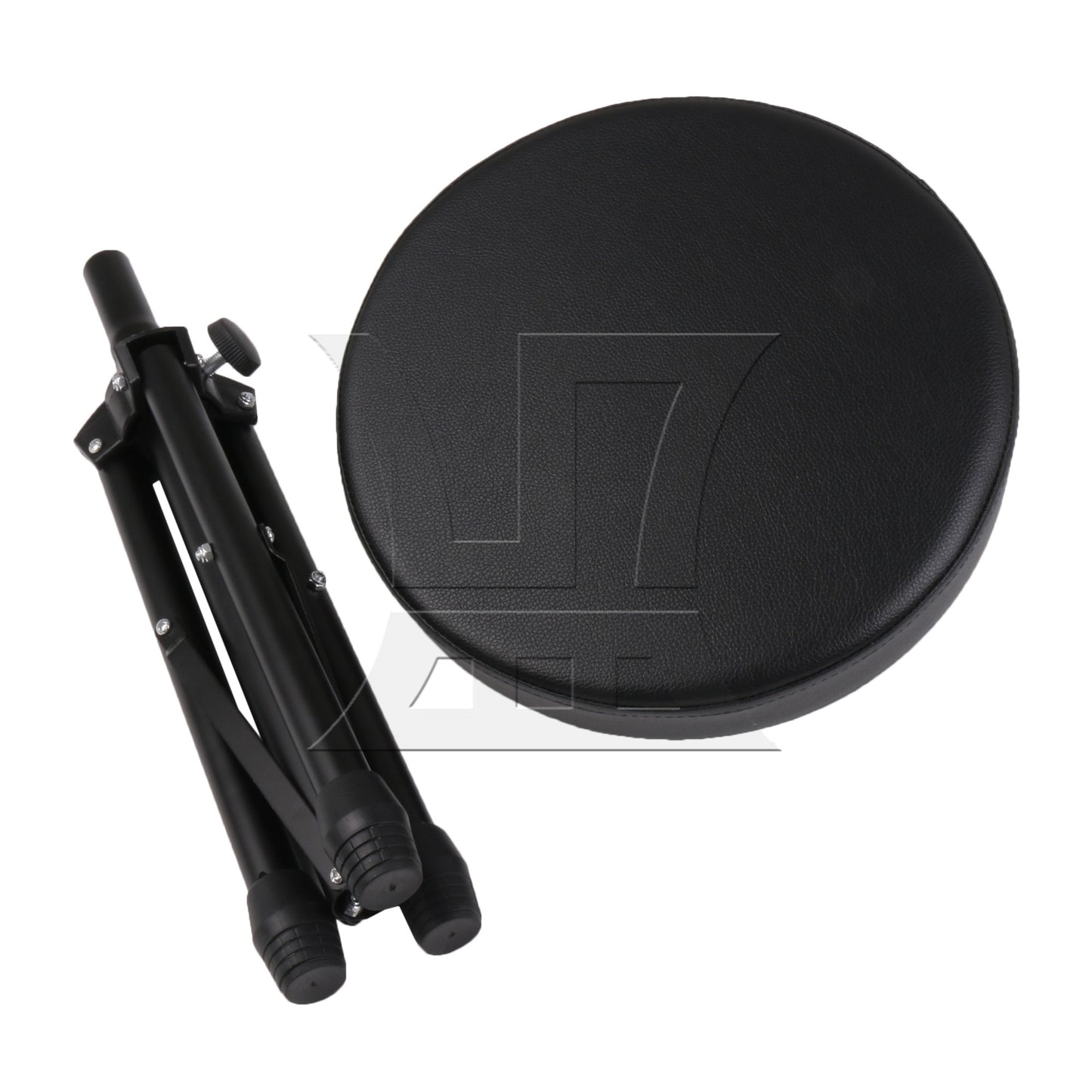 Portable Drum Throne Seat for Drummers 19.69inch to 20.87inch Adjustable Black