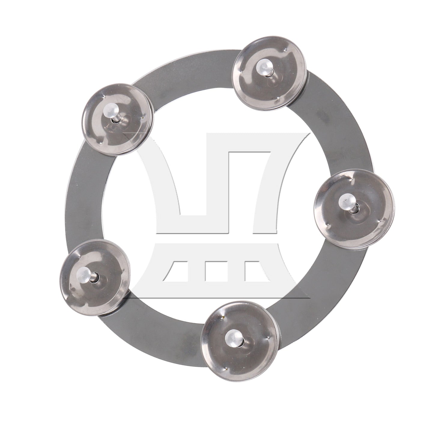Metal Mountable Cymbal Hi-hat Ring Tambourine 6.4inch Outer Diameter Silver