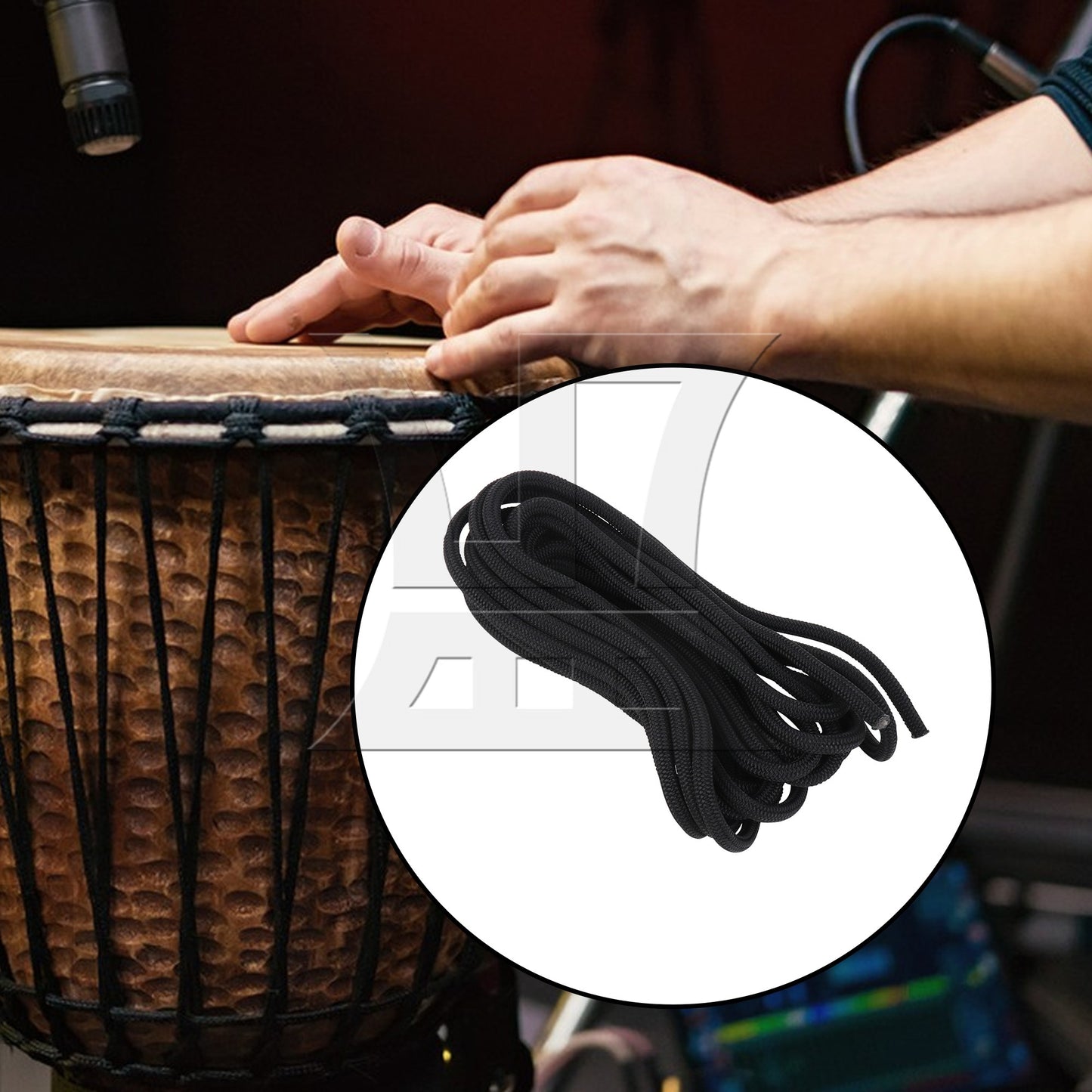 Rope Wire Replacement 196.85" L for DIY African Bongo Djembe Drum Repair Part