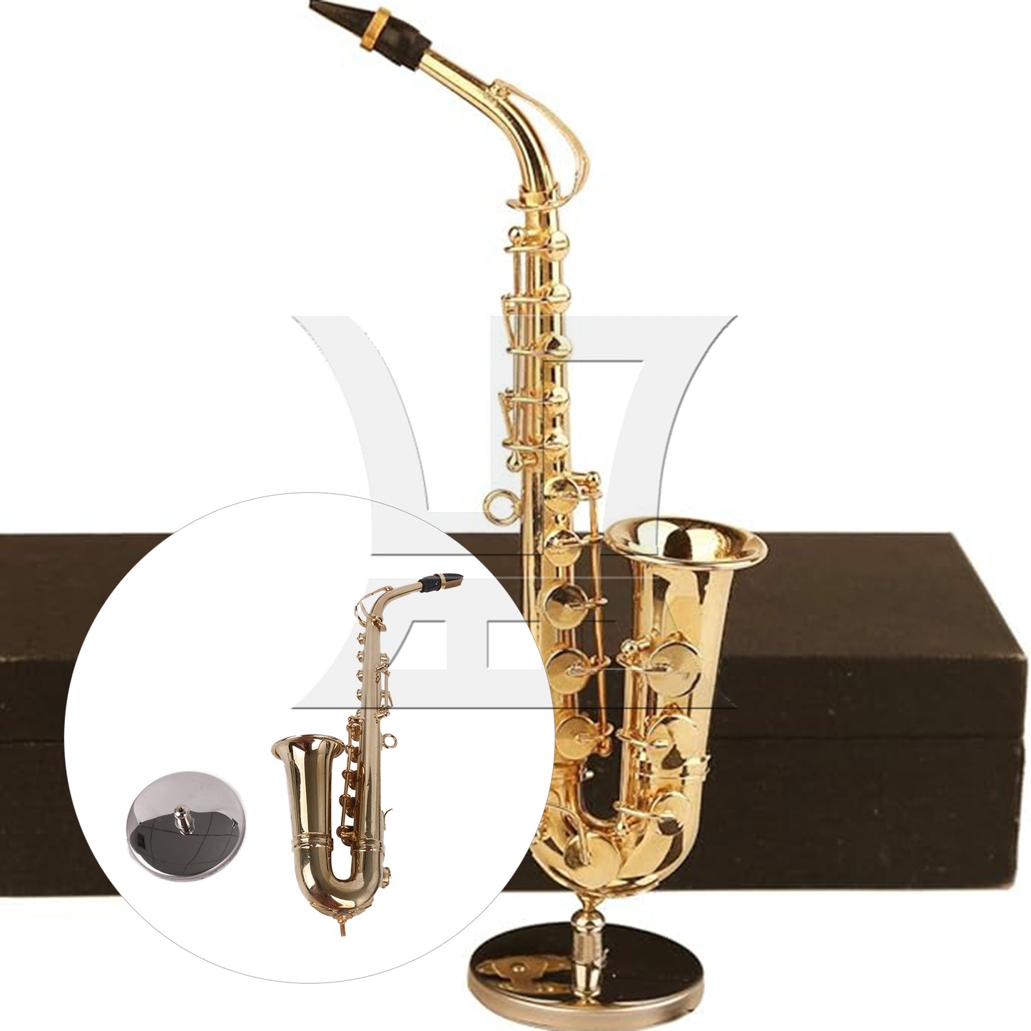 BQLZR 1pc Copper Plated Mini Saxophone Model Fitting 16cm Home Decoration