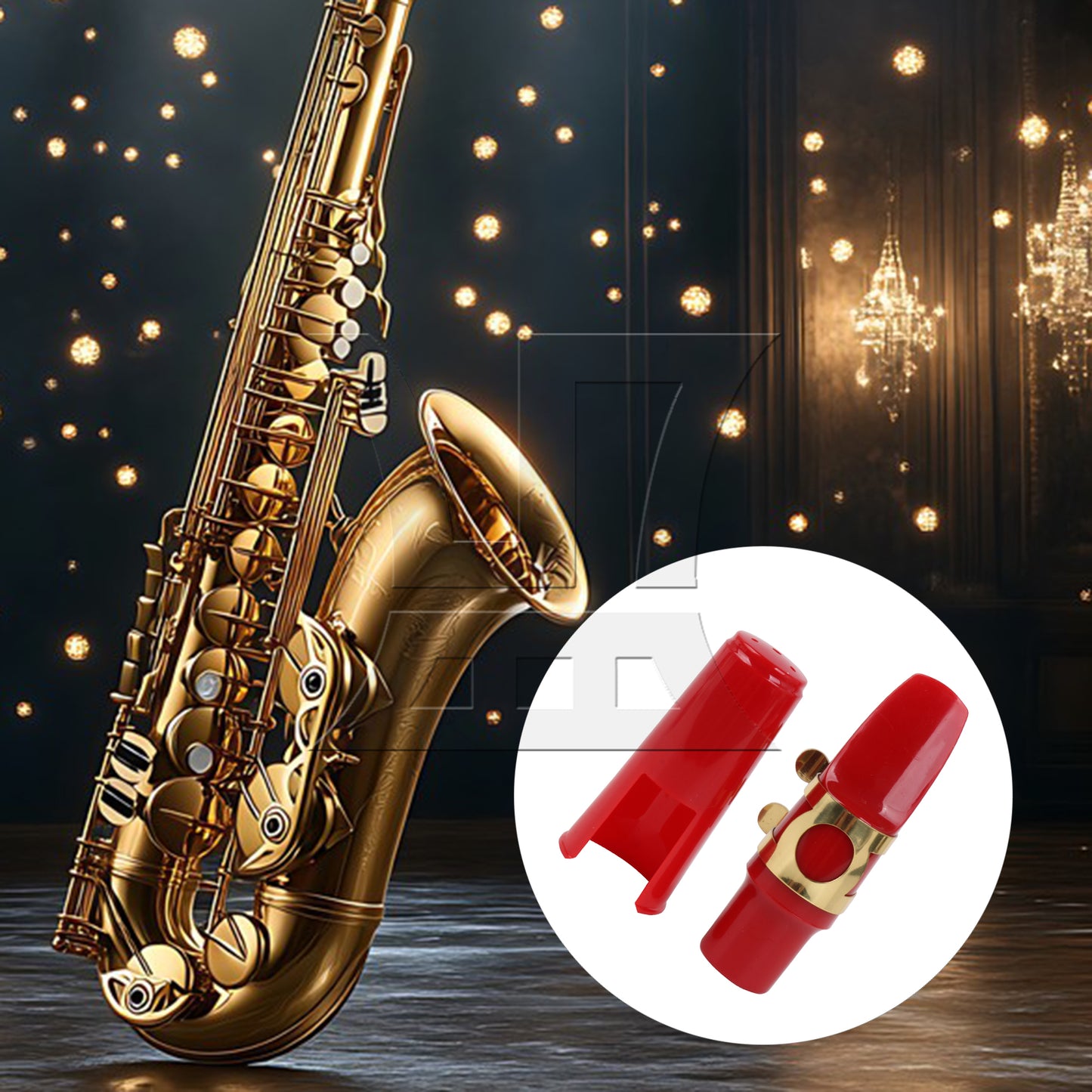 BQLZR 1PC Alto Saxophone Mouthpiece Kit with Metal Ligature Reeds Plastic Cap Red High Quality Material