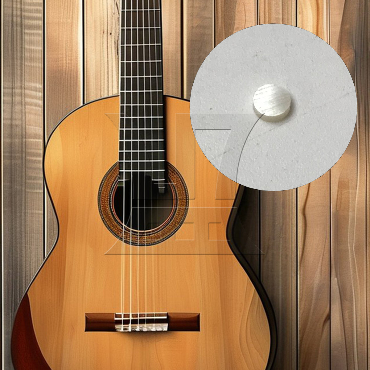BQLZR 1pc White Shell Guitar Board Dot 6x2mm for Guitar
