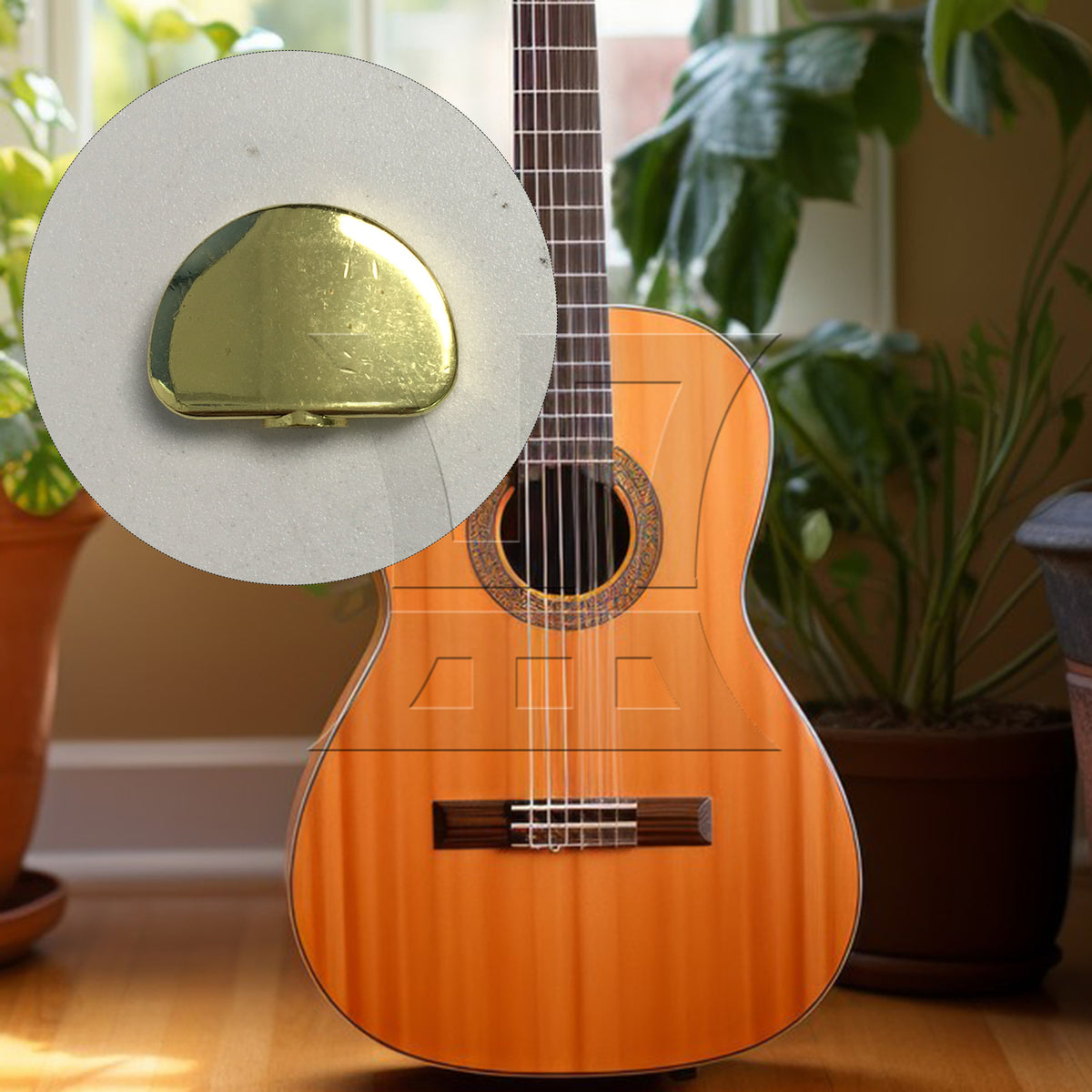 BQLZR 1pc Semicircle Tuning Peg Button Golden Folk Guitar Electric Guitar Knob Knob Head Chord