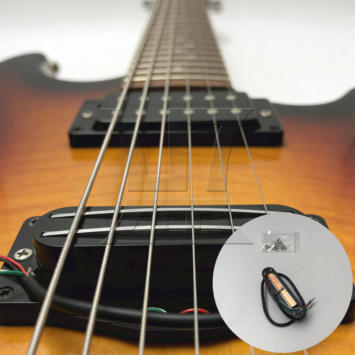 BQLZR 1pc Dual Track Pickup Black Electric Guitar Dual Track Pickup Electric Guitar Accessories