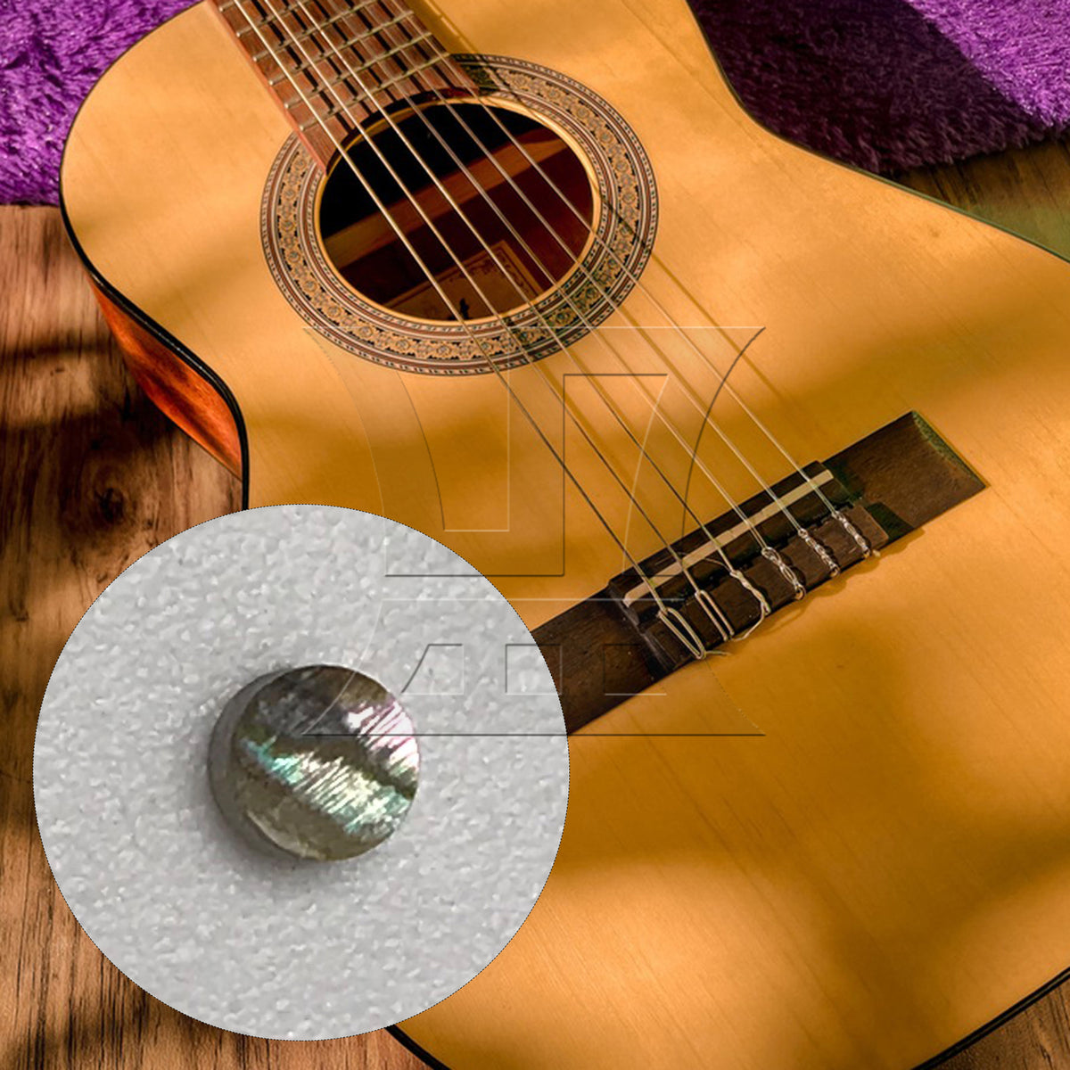 BQLZR 1pc Fingerboard Inlay Dot 4mm Pearl Season Guitar Fingerboard Round Sound Dot Cylindrical Dot Phonetic Dots