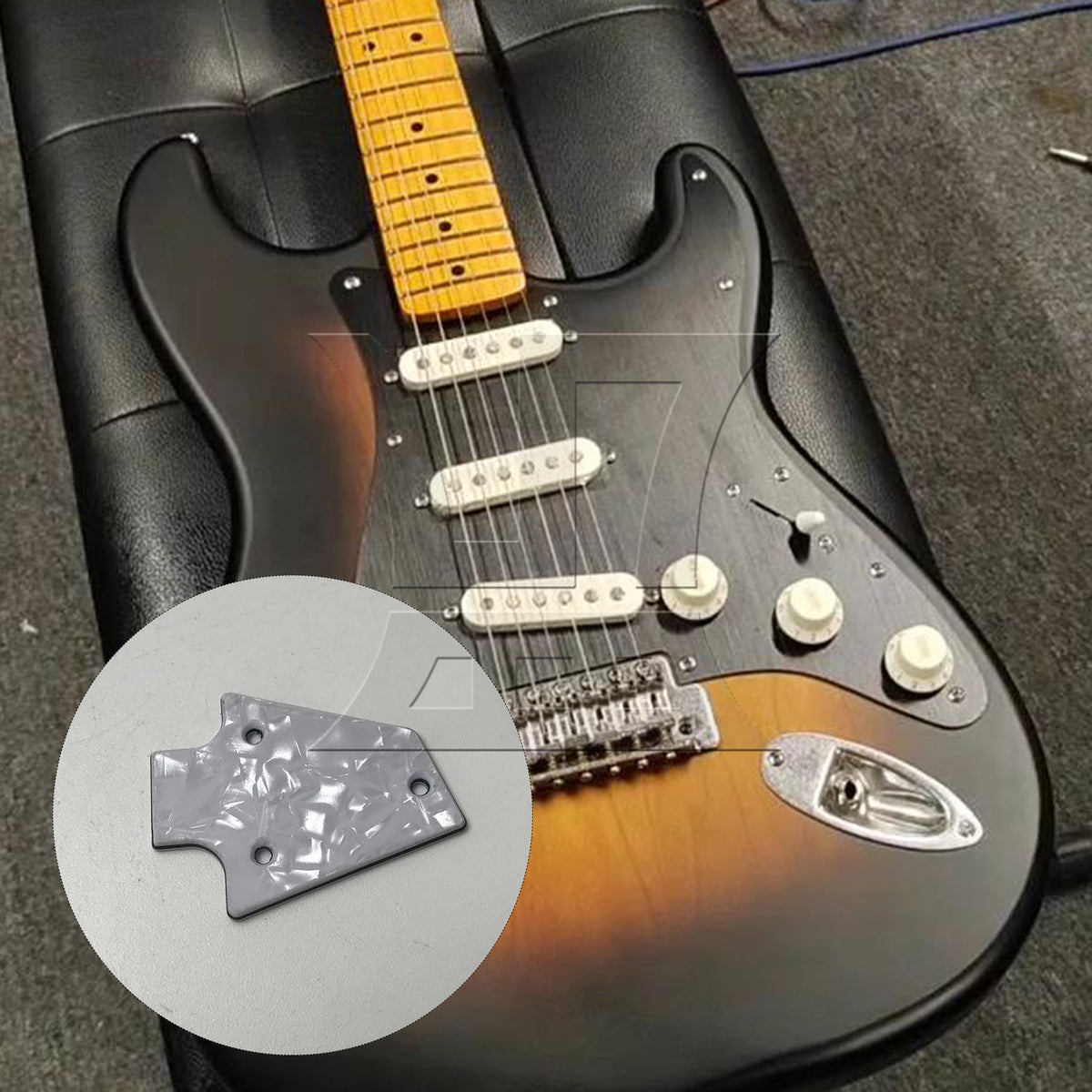 BQLZR 1pc White Pearl Truss Rod Cover for Protecting the Guitar