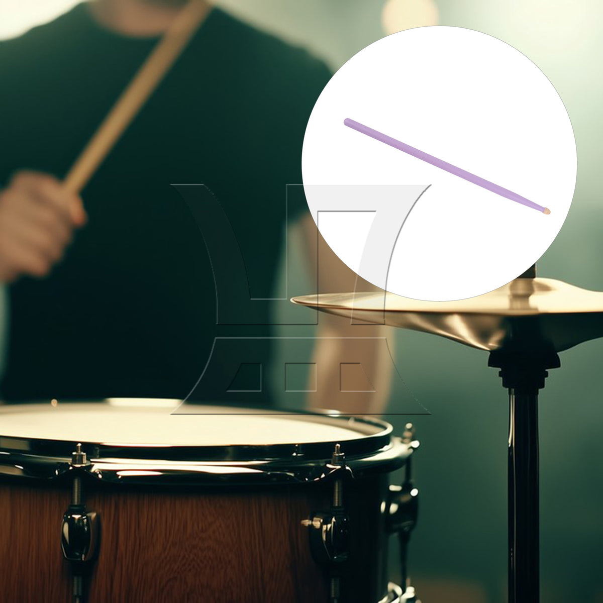 BQLZR 1pc 16 Inch Classic Wood Drum Sticks for Adult Practice Accessories Purple5A