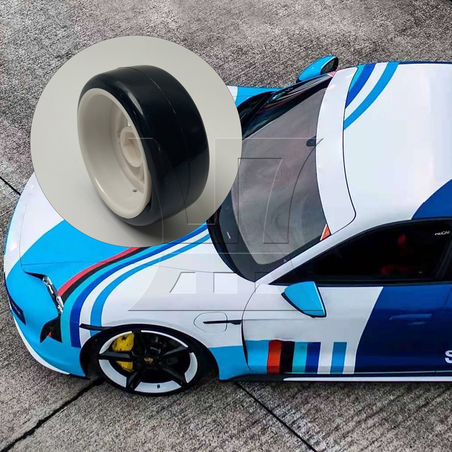 BQLZR 4x RC 1:10 On-Road Car & Drift Car 5 Spoke White Wheel Rim & Tyre Tires