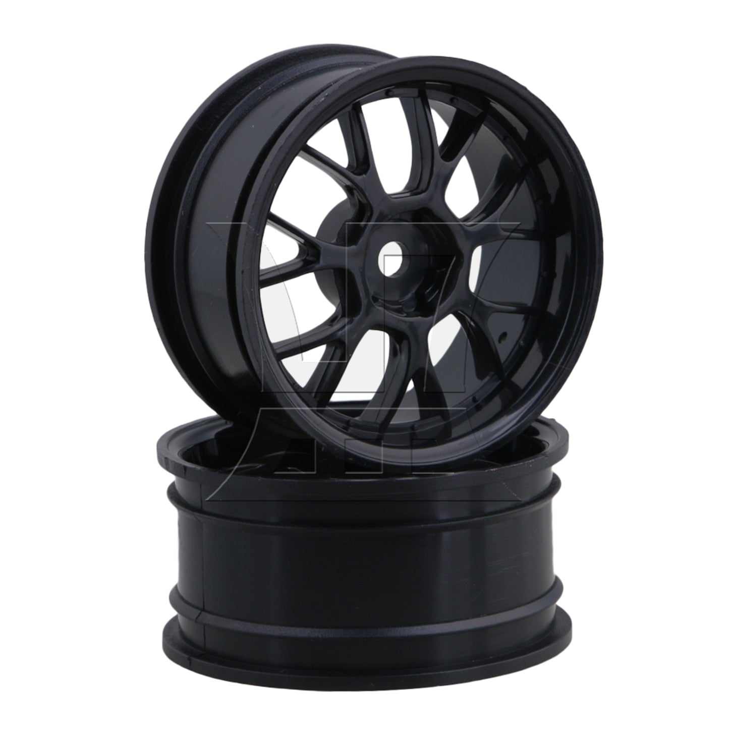 BQLZR RC1:10 On-Road & Drift Car Plastic Y-Type Wheel Rim Drive Hex 52mm Black