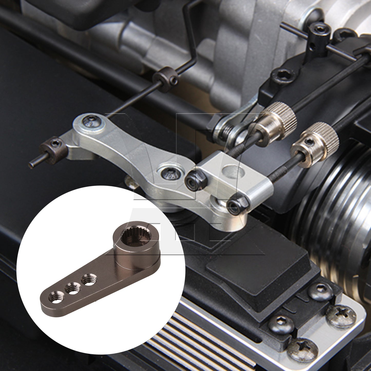 BQLZR Titanium 25T Aluminum Steering Servo Horn Arm for RC1:8 1:10 Model Car N10086