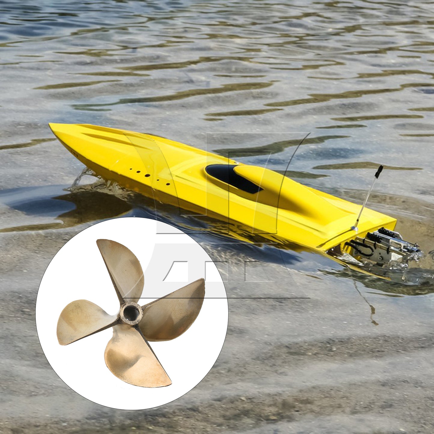 BQLZR Alloy Propeller Dia 67mm Pitch 1.7 with Dia 1/4" Shaft for RC Boat