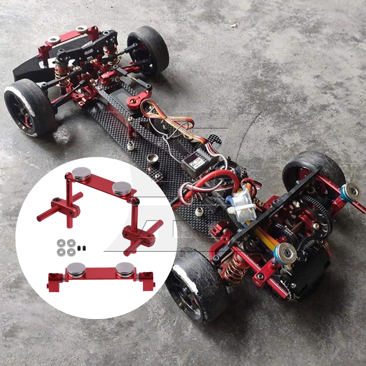 BQLZR RC1:10 Lightweight Adjustable Body Mount Magnetic Set Replacement for Sakura S