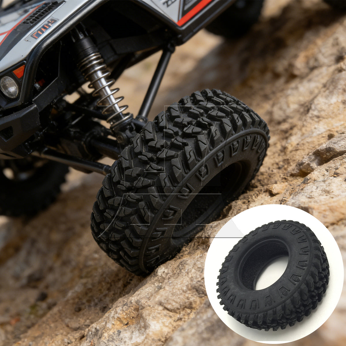 BQLZR 1pc Rc1:24 Climbing Car Tire 60mm C3053Bl Model Car Repair Replacement Spare Parts