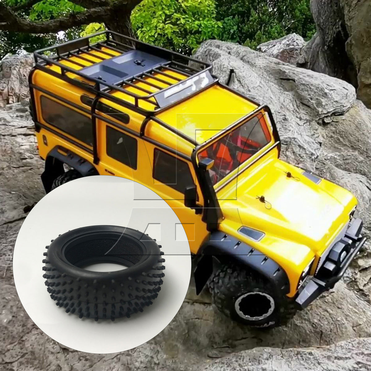 BQLZR 1pc RC1:10 Off Road Tire By-001/By-002 Front Black Model Car Repair Replacement Spare Parts
